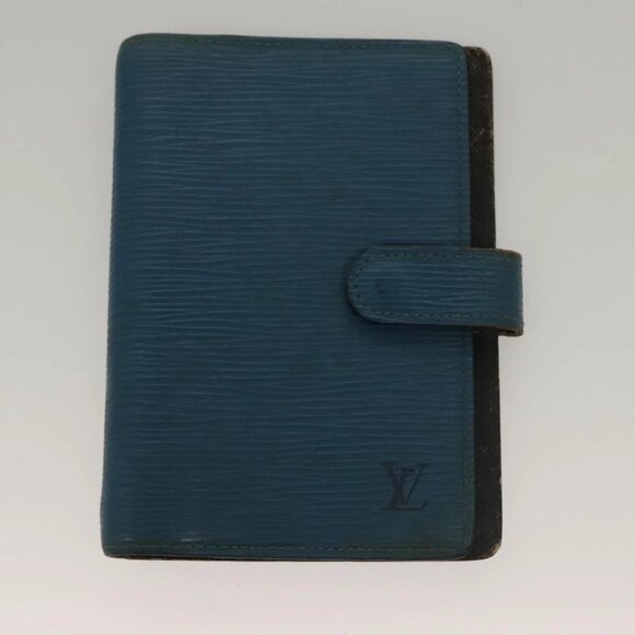 LOUIS VUITTON Epi Agenda PM Day Planner Cover 2Set Blue R20055 LV Auth 131566 - Picture 10 of 16